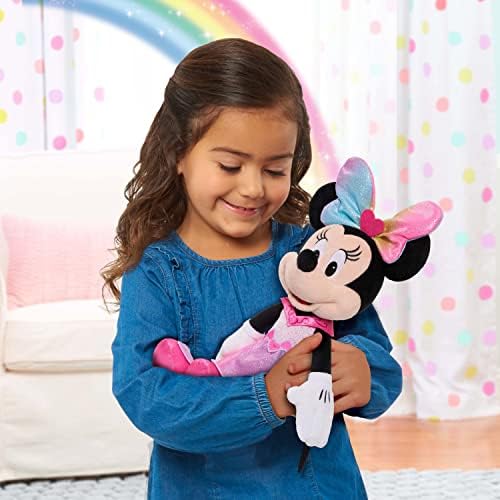 Just Play Disney Junior Minnie Mouse Sparkle und Sing - 33 cm - Plüschtier mit Lichtern und Geräuschen