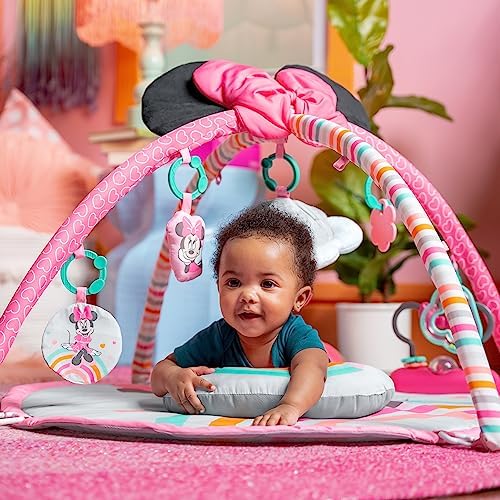 Bright Starts Disney Baby MINNIE MAUSForever Besties Aktivitätsspielzeug mit Musik und Lichtern für Neugeborene+